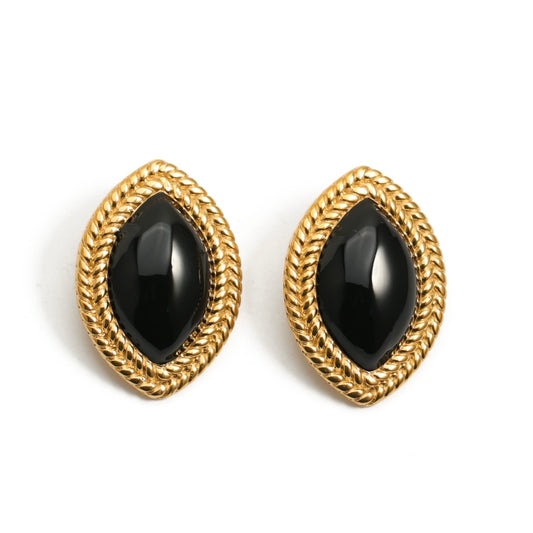 Saphire Earrings - Gold