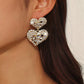 Statement Zink Heart Earrings