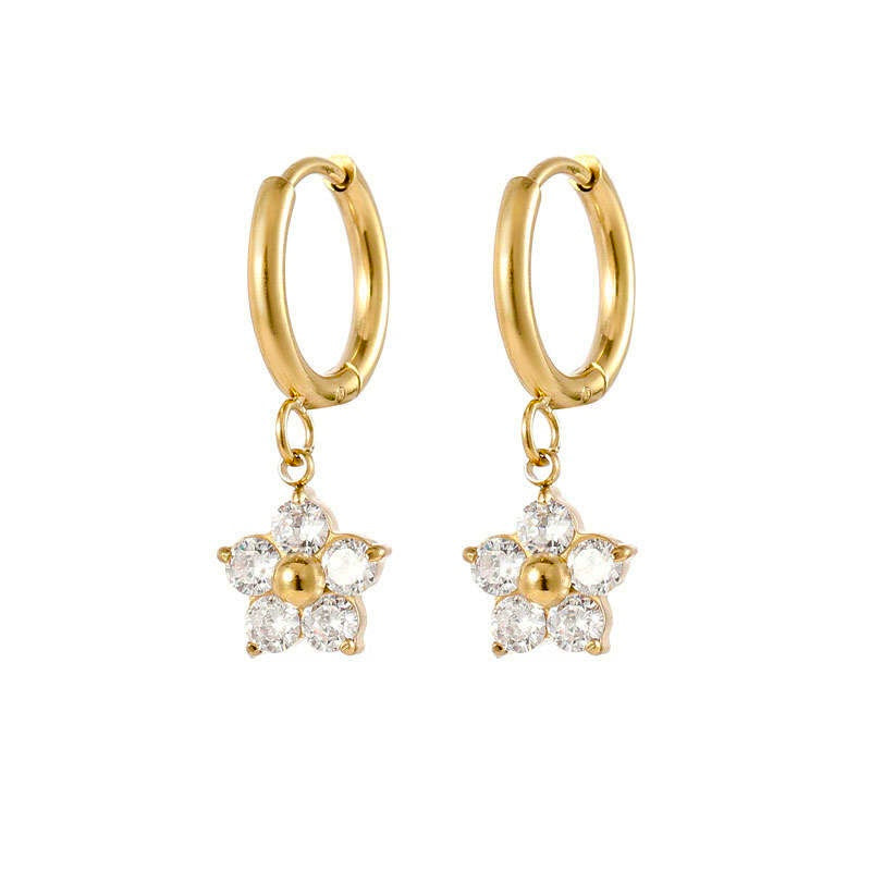 Bloom Earrings - Crystal