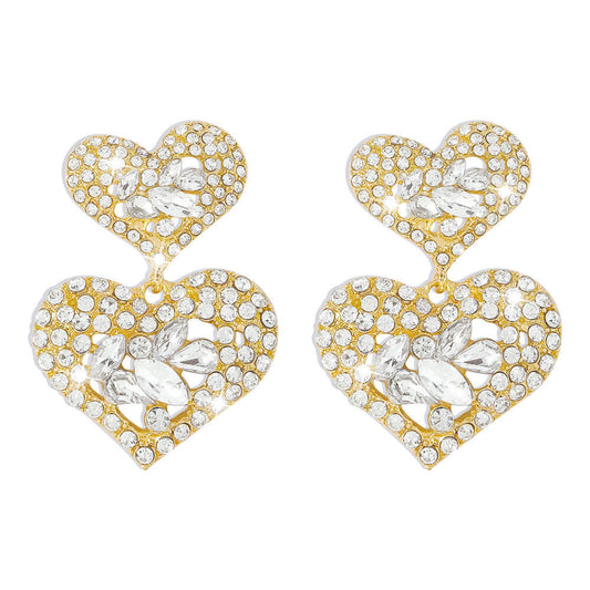 Statement Zink Heart Earrings